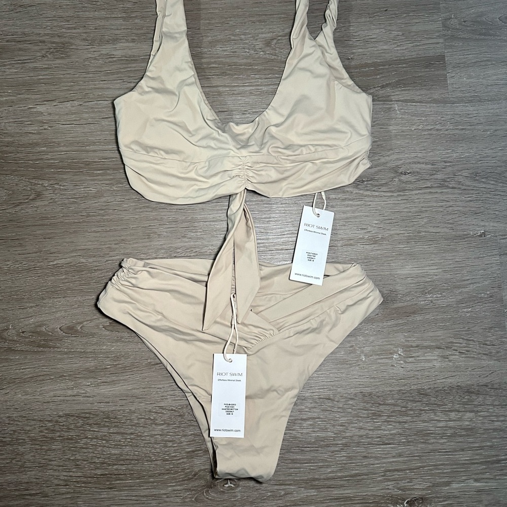 Brand new Riot Swim Beige Bikini Sz M